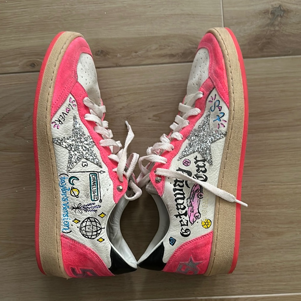 Pink and White Women's Sneakers